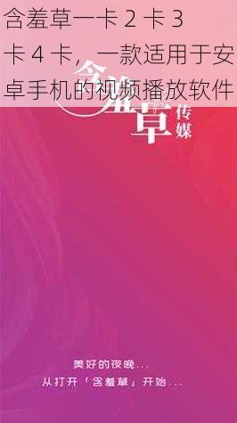 含羞草一卡 2 卡 3 卡 4 卡,一款适用于安卓手机的视频播放软件