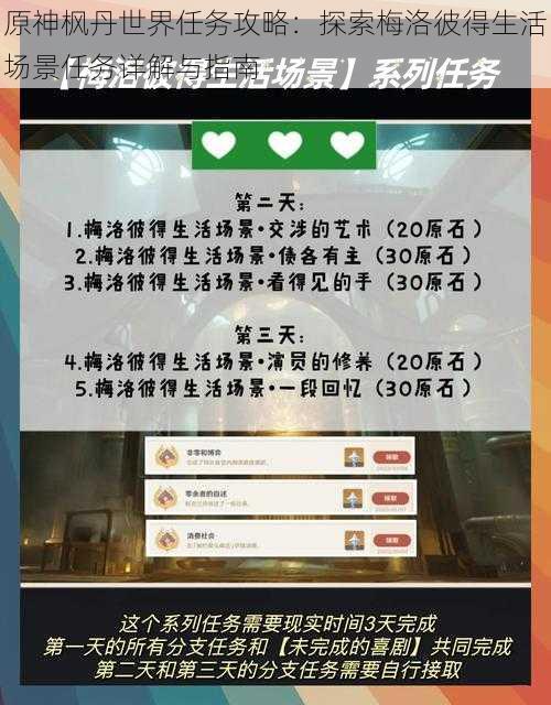 原神枫丹世界任务攻略:探索梅洛彼得生活场景任务详解与指南